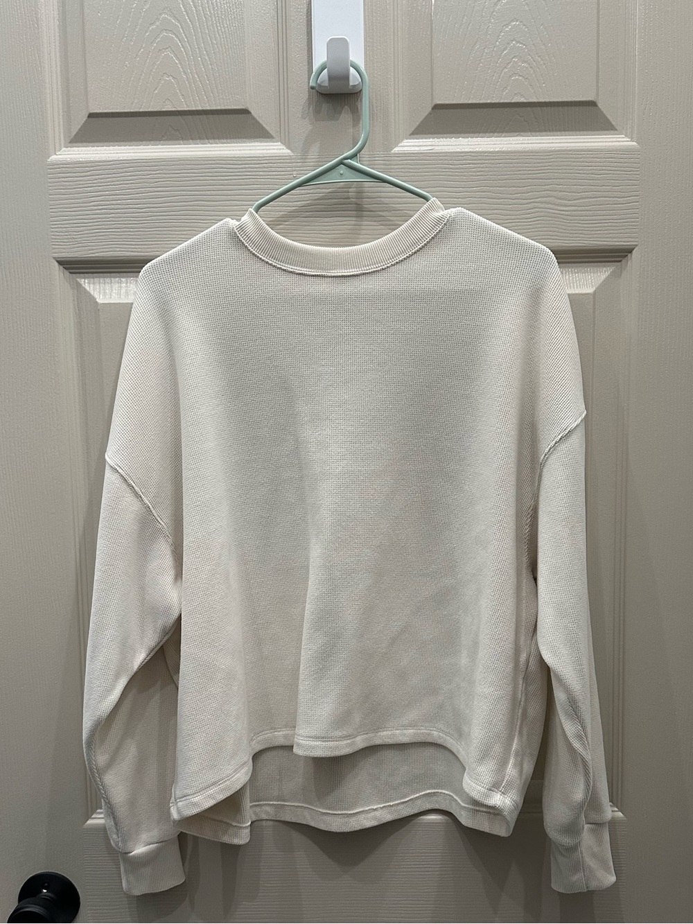 Abercrombie & Fitch Women's Long Sleeve Crewneck Lounge Shirt - Off-White